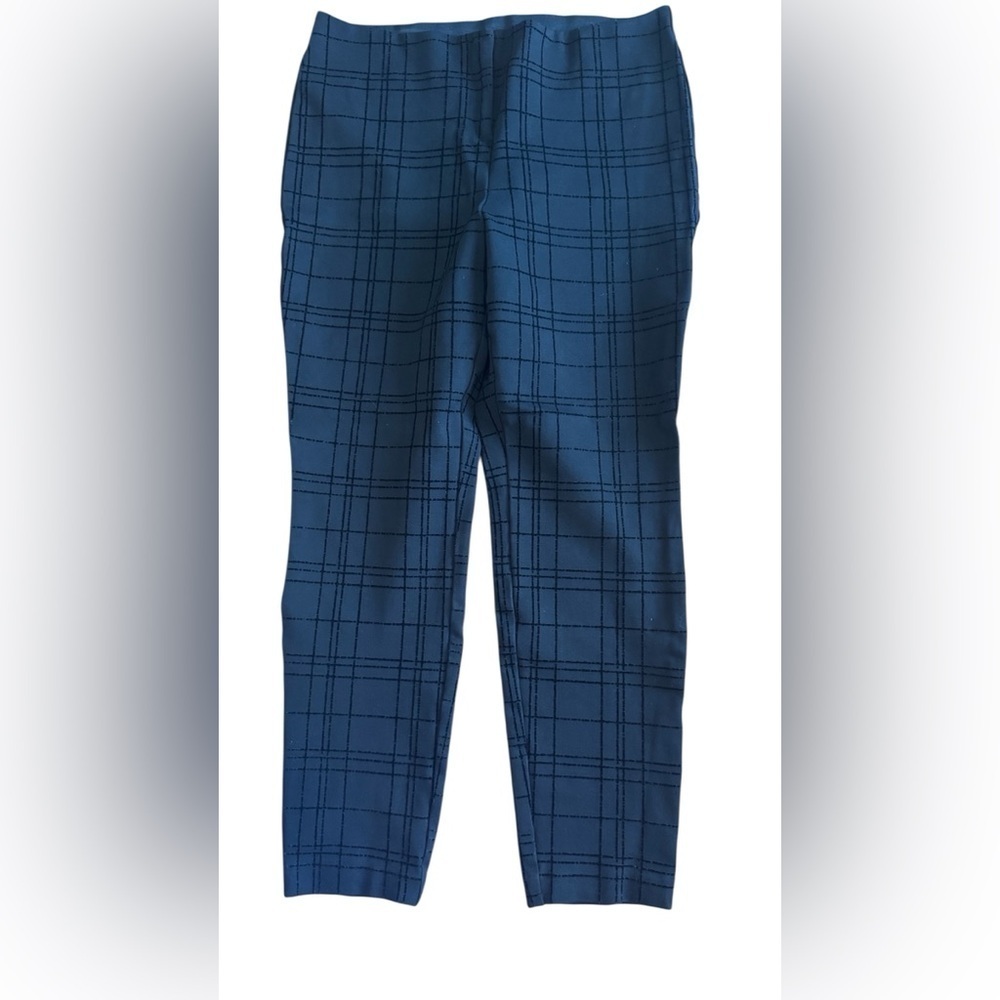 Alfani “Organic Grid” Skinny Leg Pants In Black Size 10